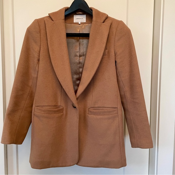 EMERSON FRY Cashmere Wool Blazer Camel 8 - Picture 4 of 11